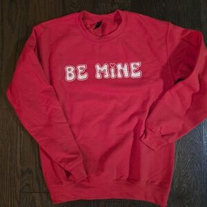 Gildan Red 'Be Mine' Men's Crewneck Sweater